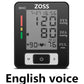 ZOSS  English or Russian Voice Cuff Wrist Sphygmomanometer Blood Presure Meter Monitor Heart Rate Pulse Portable Tonometer BP - faisal Brainx AC