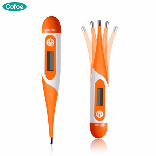 Cofoe Soft Head Electronic LCD Thermometer Digital Baby Adult Medical Thermometre Body Fever Temperature Measuring Tools - faisal Brainx AC