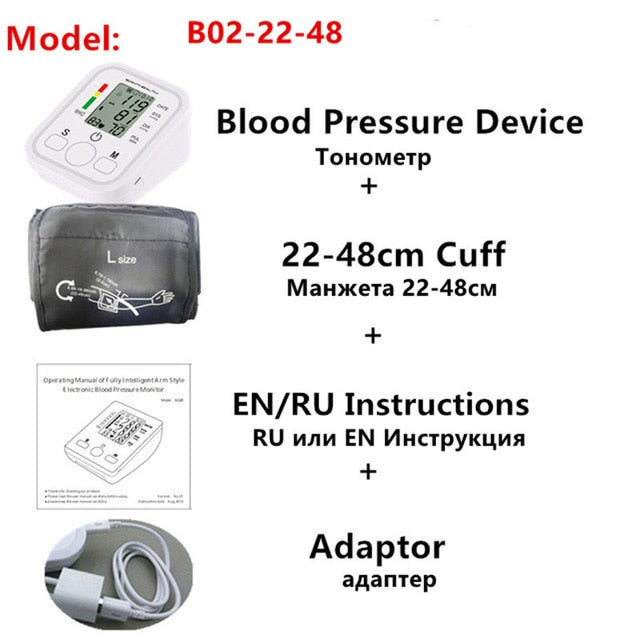 Saint Health Arm Automatic Blood Pressure Monitor BP Sphygmomanometer Pressure Meter Tonometer for Measuring Arterial Pressure - faisal Brainx AC