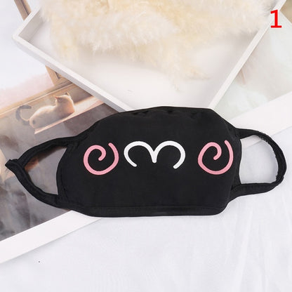 1PCS Cotton Dustproof Mouth Face Mask Anime Cartoon Kpop Lucky Bear Women Men Muffle Face Mouth Masks - faisal Brainx AC