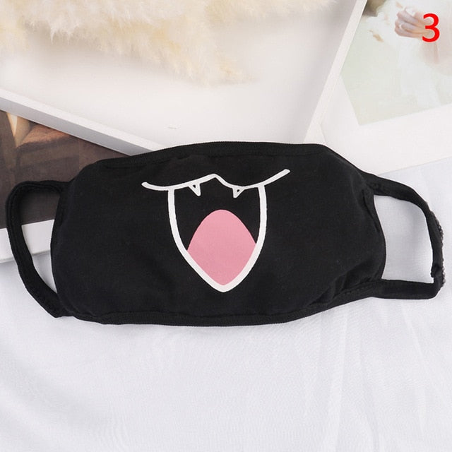 1PCS Cotton Dustproof Mouth Face Mask Anime Cartoon Kpop Lucky Bear Women Men Muffle Face Mouth Masks - faisal Brainx AC