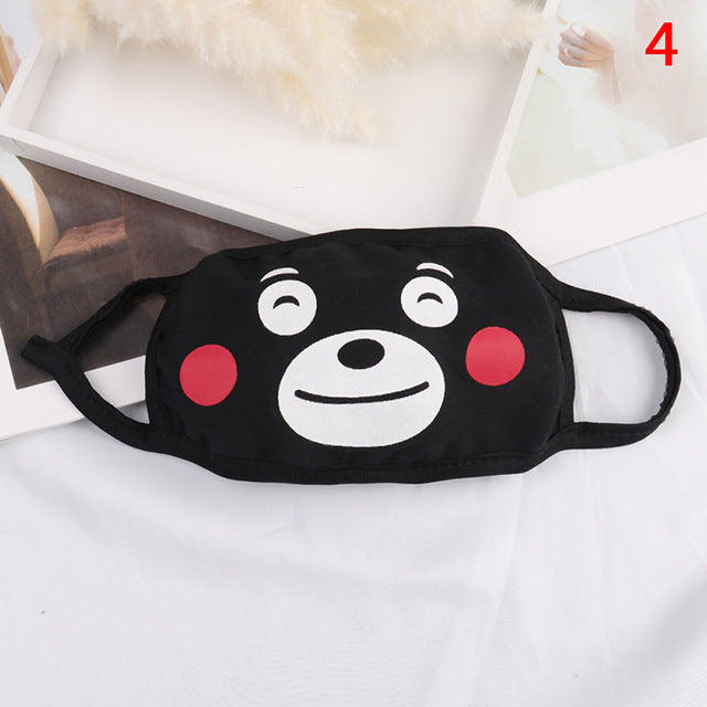 1PCS Cotton Dustproof Mouth Face Mask Anime Cartoon Kpop Lucky Bear Women Men Muffle Face Mouth Masks - faisal Brainx AC