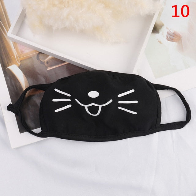 1PCS Cotton Dustproof Mouth Face Mask Anime Cartoon Kpop Lucky Bear Women Men Muffle Face Mouth Masks - faisal Brainx AC