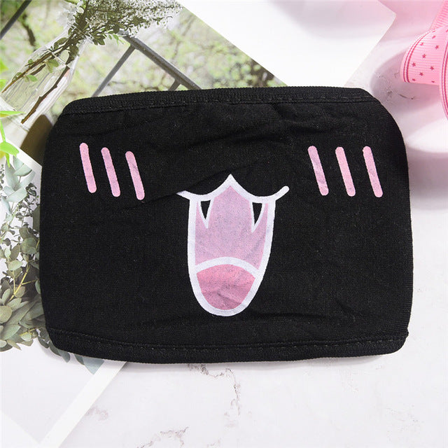 1PCS Cotton Dustproof Mouth Face Mask Anime Cartoon Kpop Lucky Bear Women Men Muffle Face Mouth Masks - faisal Brainx AC